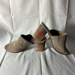 Frye Womens Suede Blake Open Toe Mules Sz 8
